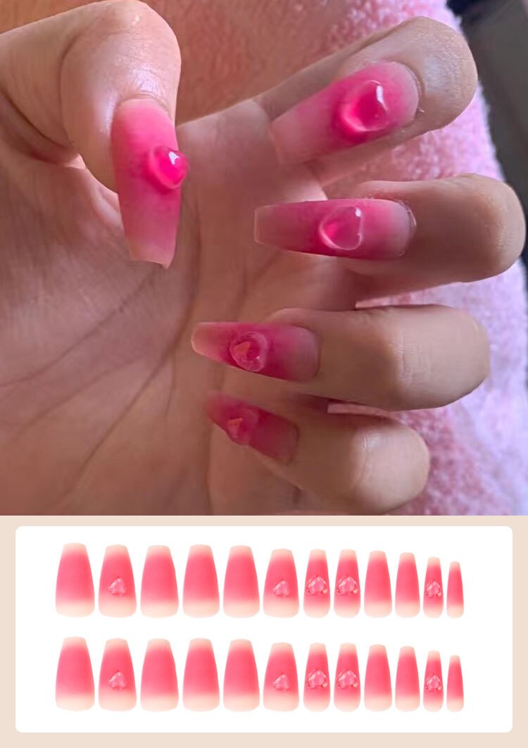 Jelly Press on Fake Nails - Orchid Unique