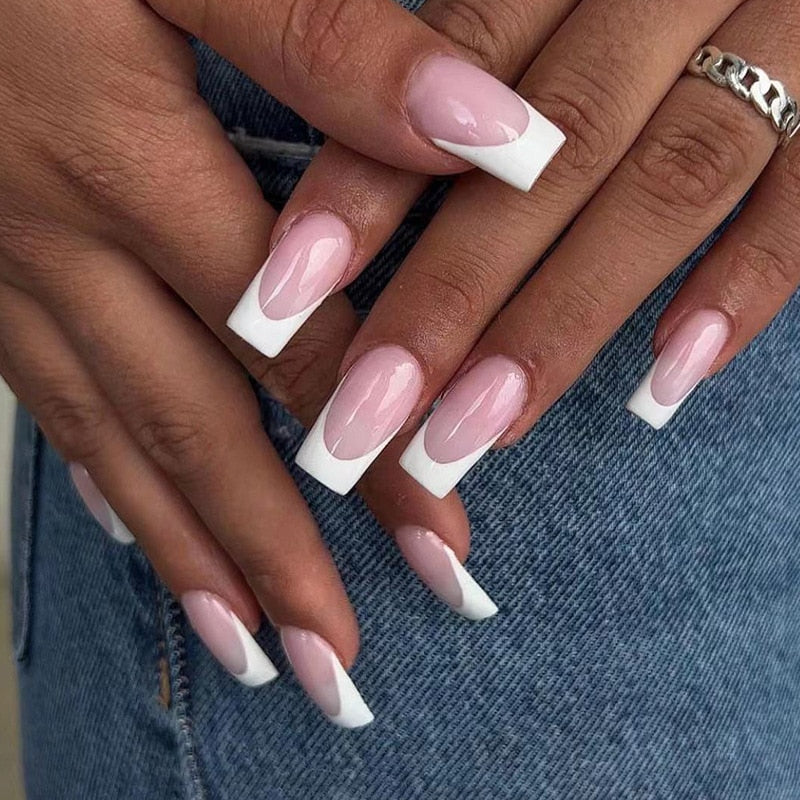 Ballet French Coffin False Nails - Orchid Unique
