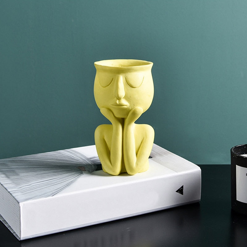 Creative Humanoid Ceramic  Vase - Orchid Unique