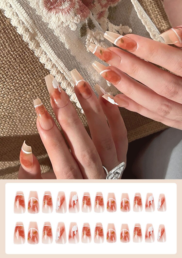 Jelly Press on Fake Nails - Orchid Unique