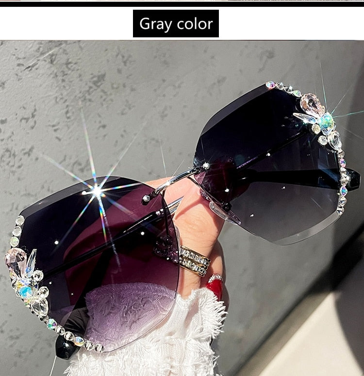 Retro Cutting Lens Gradient Sunglasses - Orchid Unique