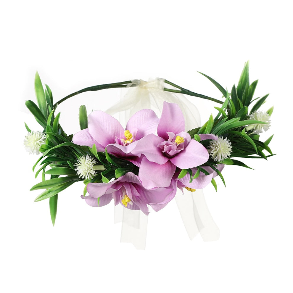 Molans Spring Bohemian Flower Crowns - Orchid Unique