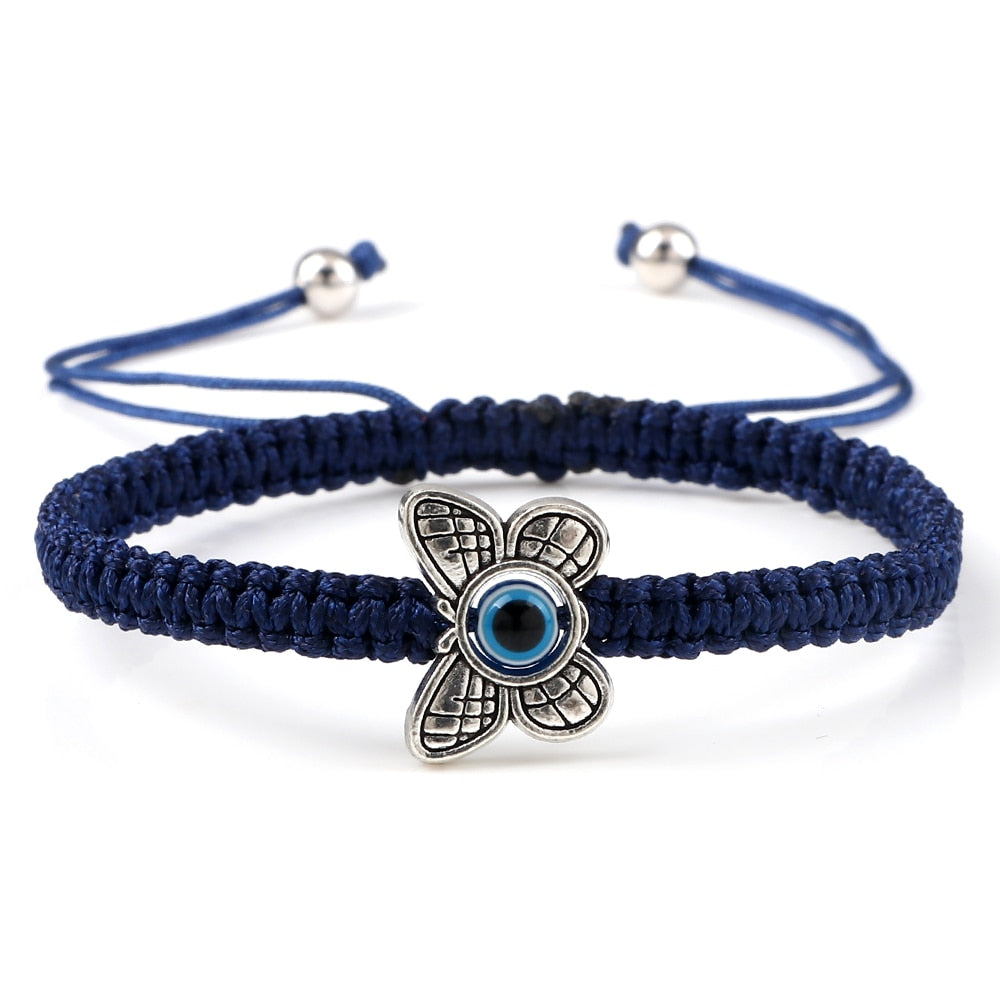 Evil Eye Braided Bracelet - Orchid Unique