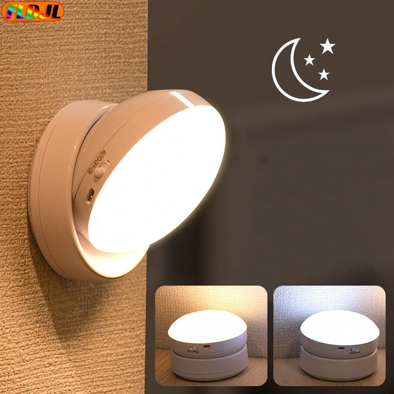 Wireless Round Motion Sensor LED Night Light - Orchid Unique