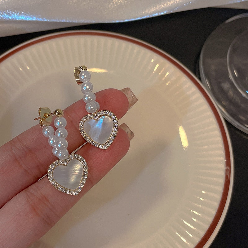 Crystal  Flower Pendant Earrings - Orchid Unique