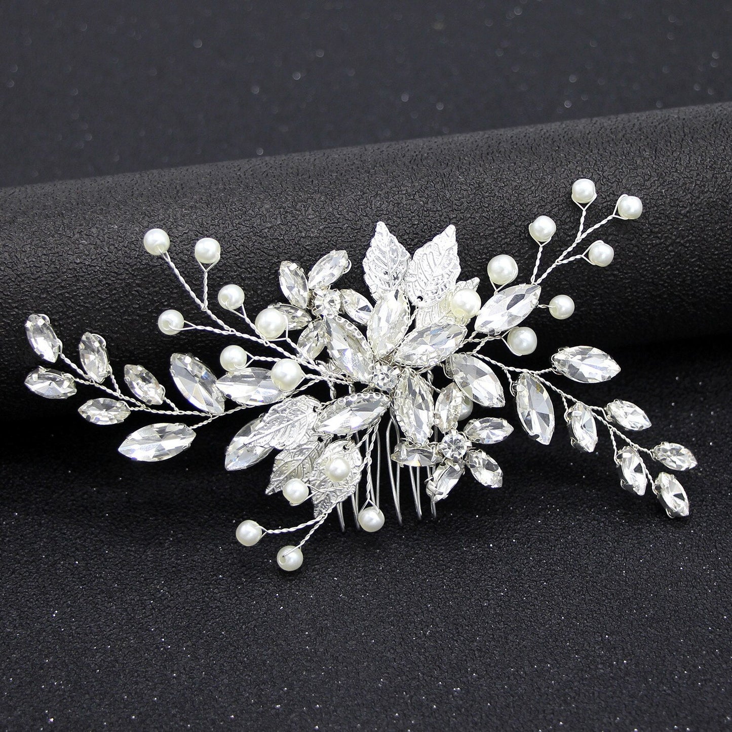 Wedding Hair Comb Pearl Hair Pins and Clips for Women Bride Rhinestone Headdress Bridal Hair Jewelry Accessories Fashion 2023 - Orchid Unique
