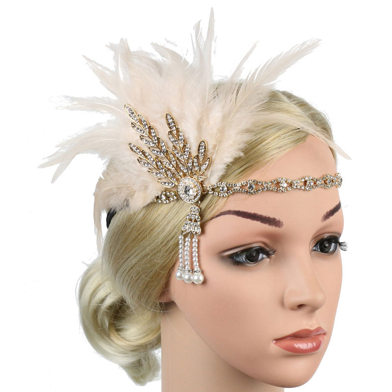 Feather Flapper Headband - Orchid Unique