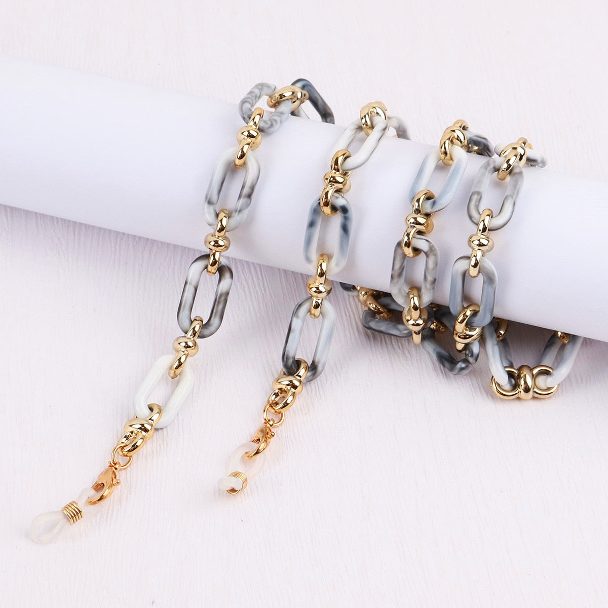 Acrylic Button Glasses Chain - Orchid Unique