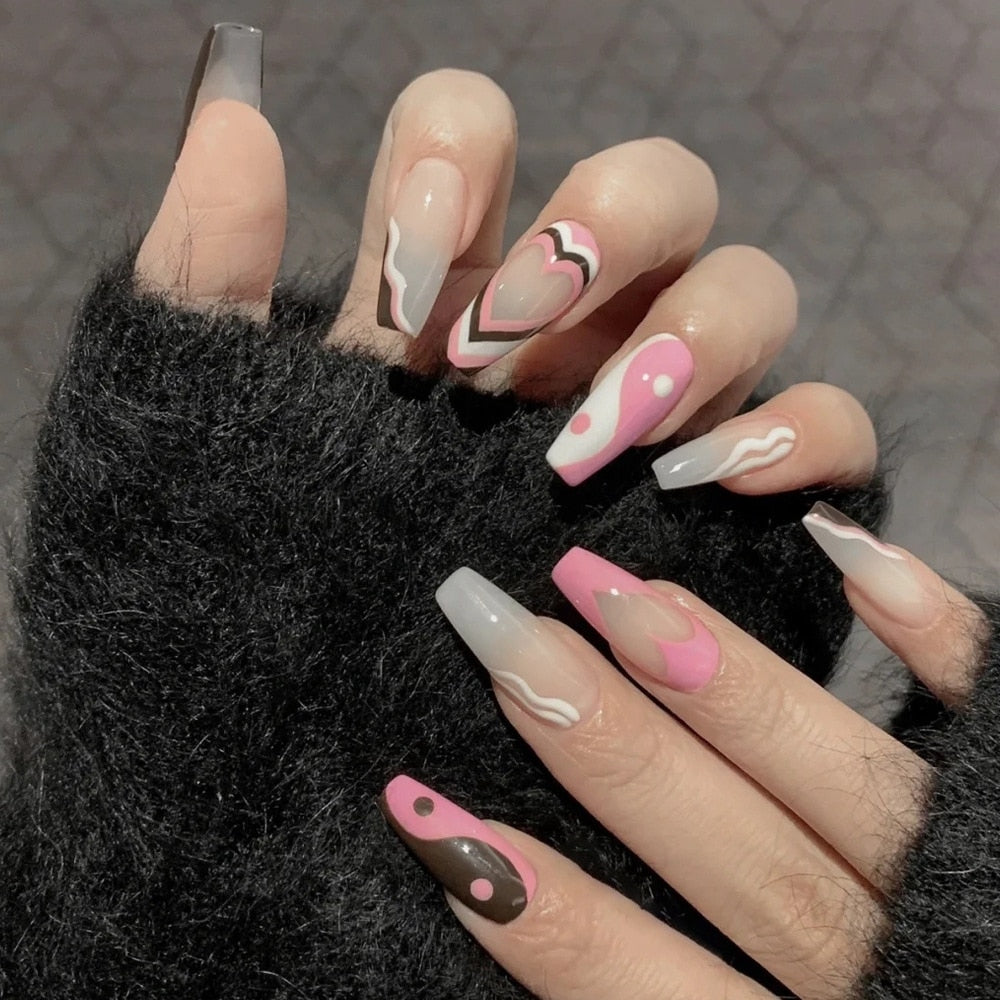 Charming Detachable Finished Fingernails - Orchid Unique