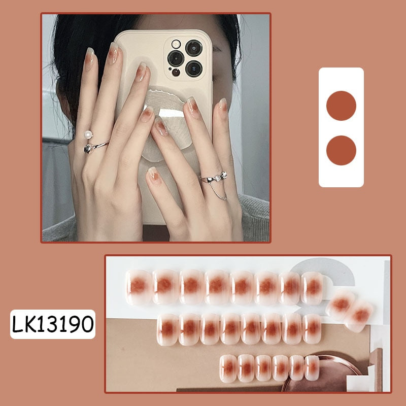 Cute Wearable Press On Nail Art - Orchid Unique