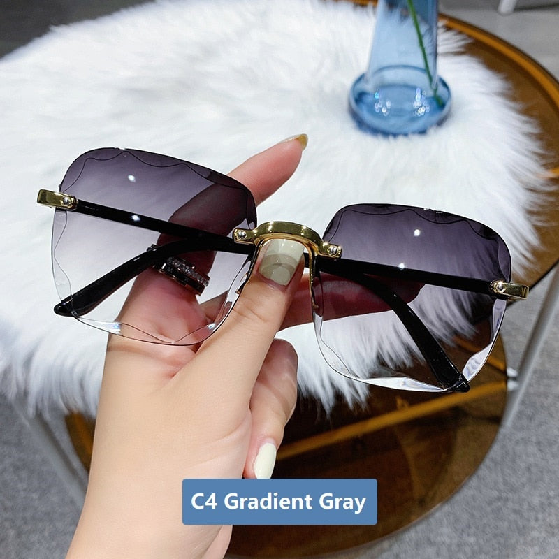 Frameless Square Sunglasses - Orchid Unique