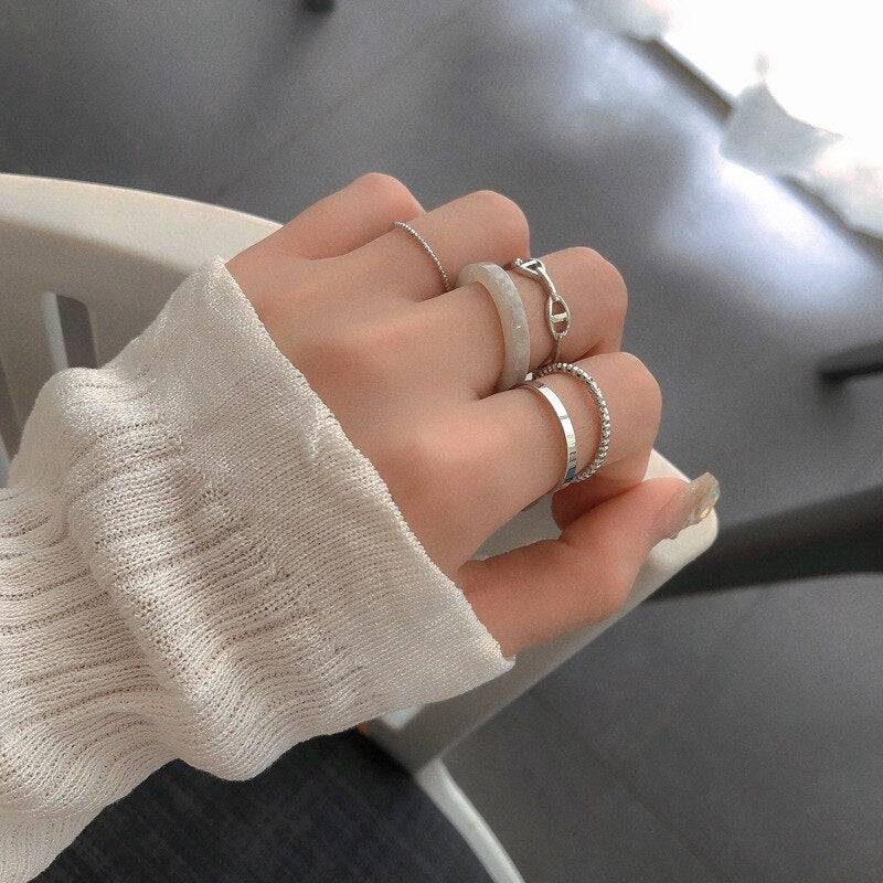 3pcs/set Acrylic Ring Set - Orchid Unique