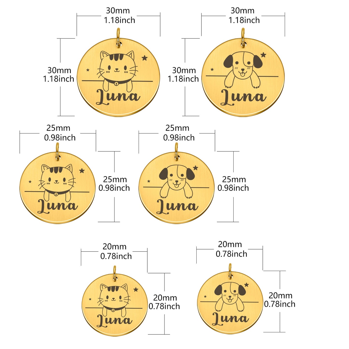 Personalized engraving pet tags - Orchid Unique