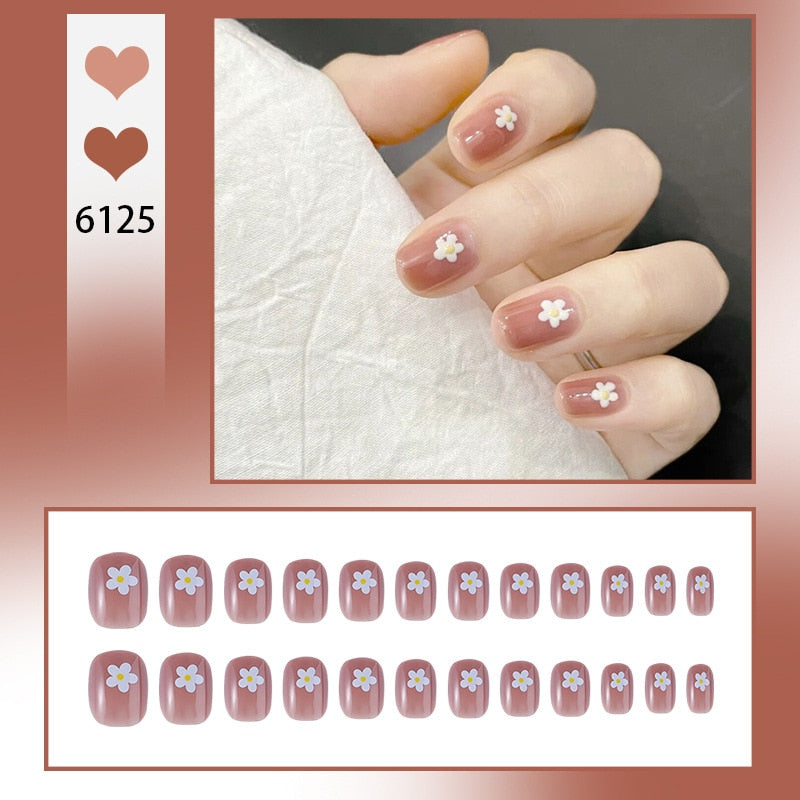 Cute Childlike Press on Nail Art - Orchid Unique