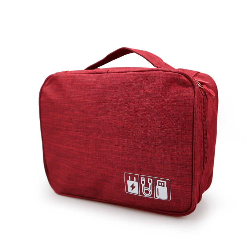 Travel Portable Digital USB Cable Bag - Orchid Unique