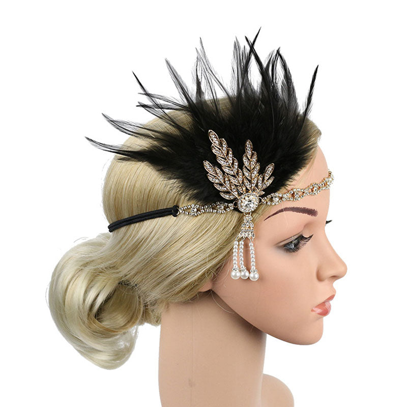 Feather Flapper Headband - Orchid Unique