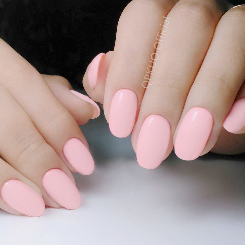 Shiny Short Fake Nails - Orchid Unique