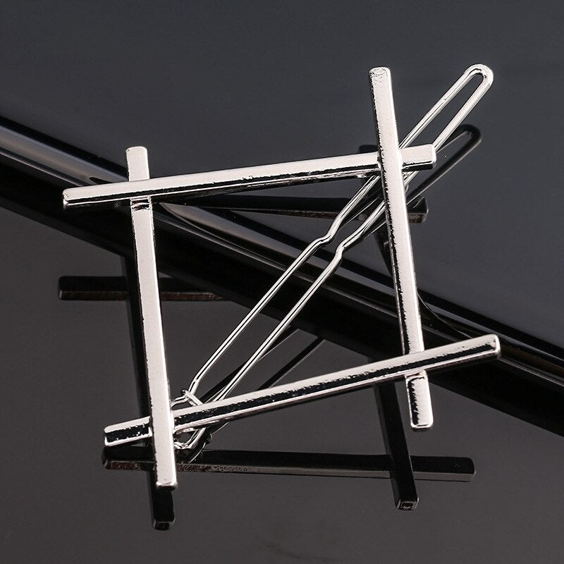 Fashion Pearl Hair Clip Women Girls Elegant Design Triangular Star Round Hairpin Barrette Hair Pins Ponytail Hair Accessories - Orchid Unique