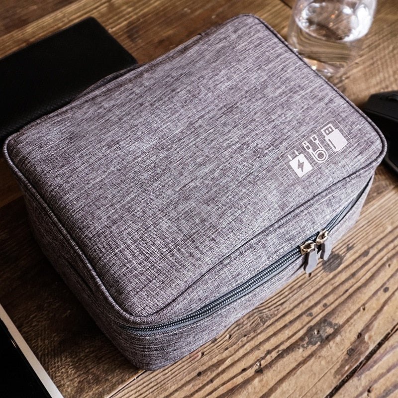 Travel Portable Digital USB Cable Bag - Orchid Unique