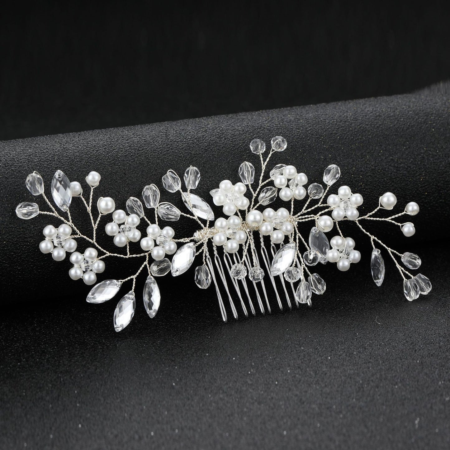 Wedding Hair Comb Pearl Hair Pins and Clips for Women Bride Rhinestone Headdress Bridal Hair Jewelry Accessories Fashion 2023 - Orchid Unique