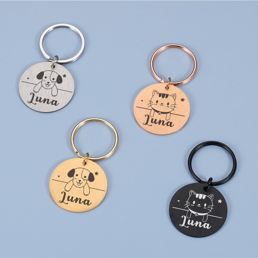 Personalized engraving pet tags - Orchid Unique