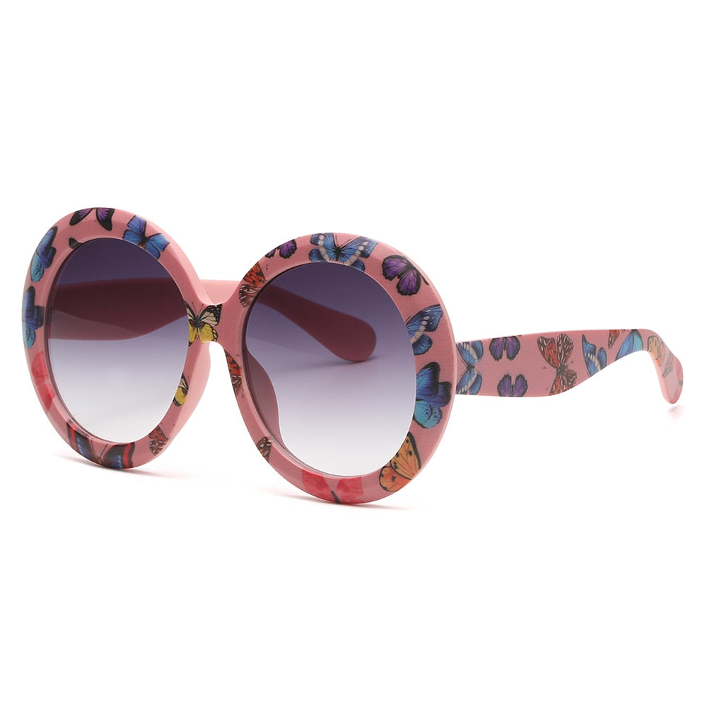 Oversized Unisex Round Sunglasses - Orchid Unique