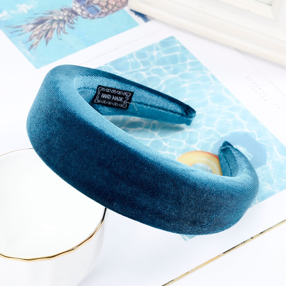 Haimeikang Solid Color Velvet Headband Hair Bands Winter New Sponge Hair Hoop Bezel Headbands For Women Fashion Hair Accessories - Orchid Unique