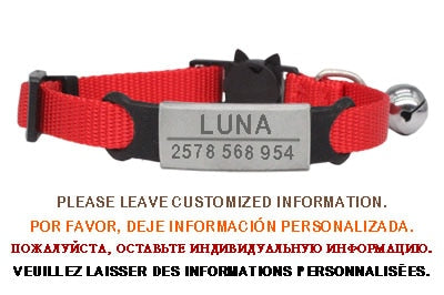Personalized ID Tag Cat Collar Bell - Orchid Unique