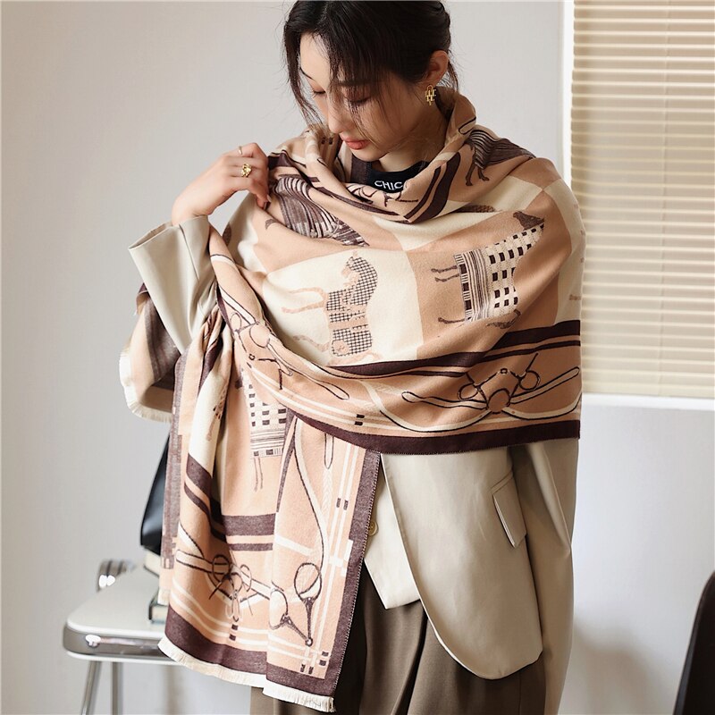 2023 Cashmere Winter Scarf for Women Luxury - Orchid Unique