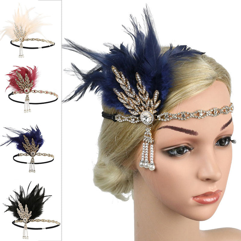 Feather Flapper Headband - Orchid Unique