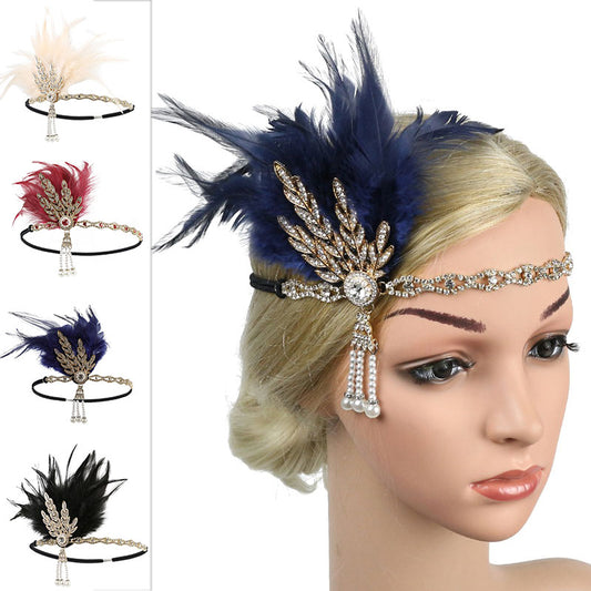 Feather Flapper Headband - Orchid Unique