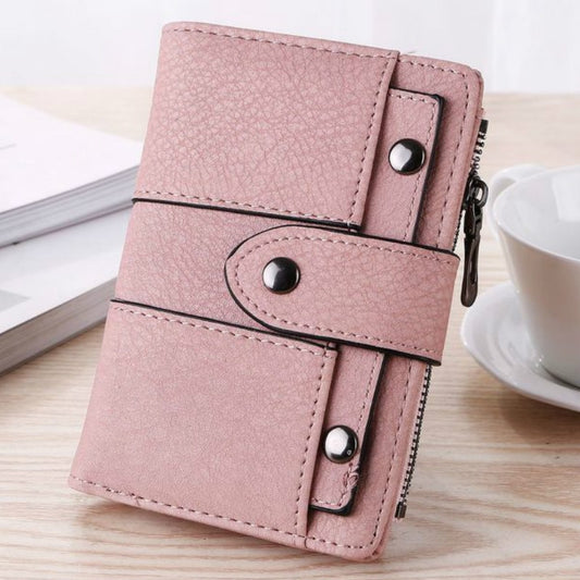 Simple Retro Rivets Wallet - Orchid Unique