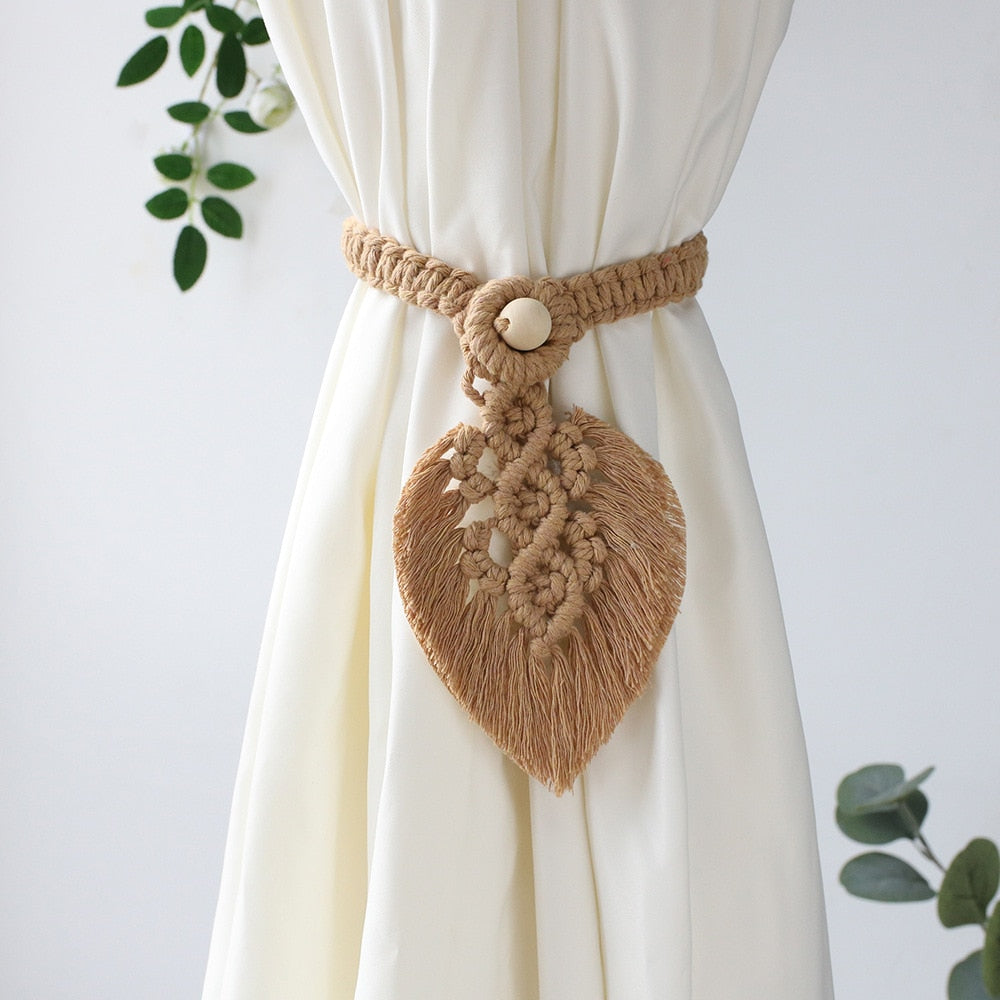 Macrame Room Curtain Tieback Rope - Orchid Unique