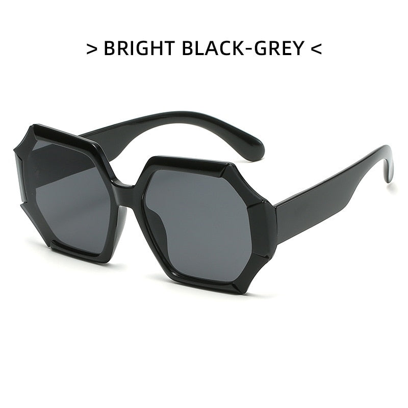 Fashion Oversize Lrregular Sunglasses Women 2022 Luxury Brand Design Retro Sun Glasses Female UV400 Eyewear Trending Products - Orchid Unique