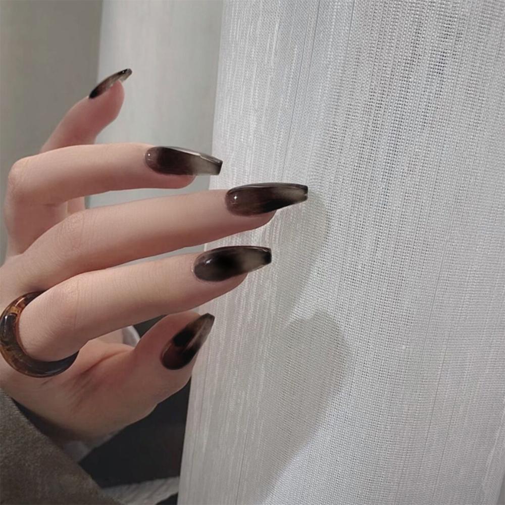 Ballet French Coffin False Nails - Orchid Unique