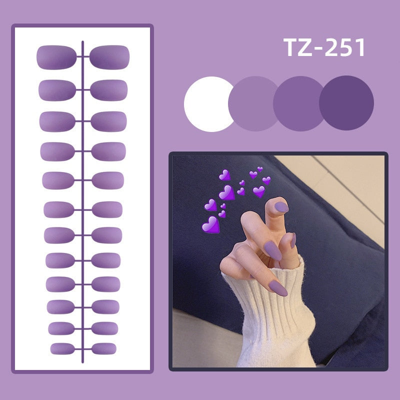Matte False Nails Glue Square Head - Orchid Unique