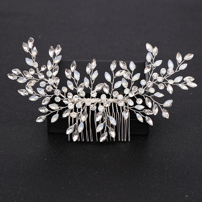 Wedding Hair Comb Pearl Hair Pins and Clips for Women Bride Rhinestone Headdress Bridal Hair Jewelry Accessories Fashion 2023 - Orchid Unique