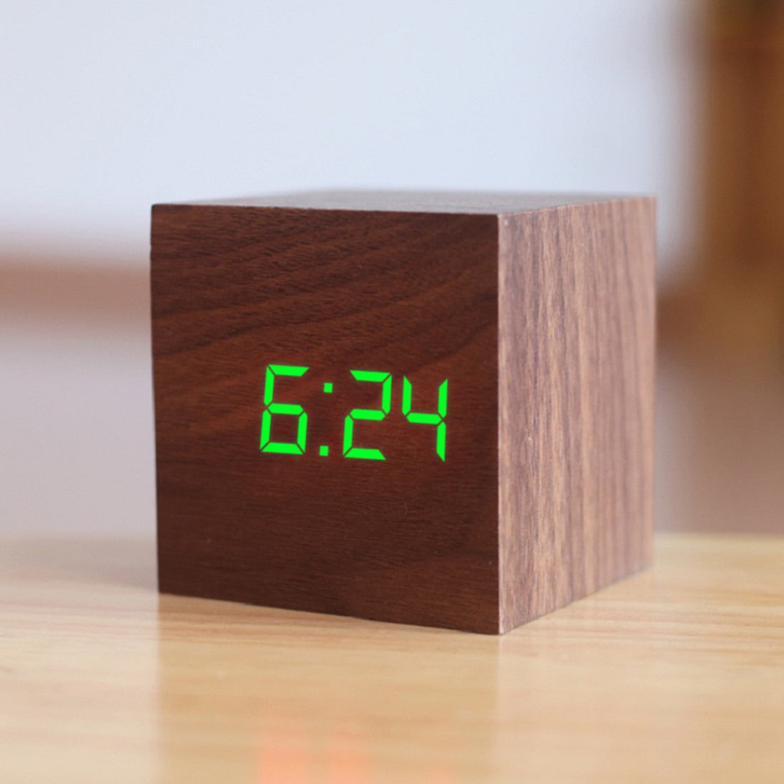 Qualified Digital Wooden LED Alarm Clock - Orchid Unique