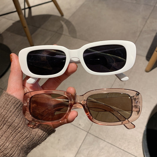 Small Rectangle Sunglasses Women Oval Vintage Brand Designer Square Sun Glasses For Women Shades Female Eyewear Anti-glare UV400 - Orchid Unique