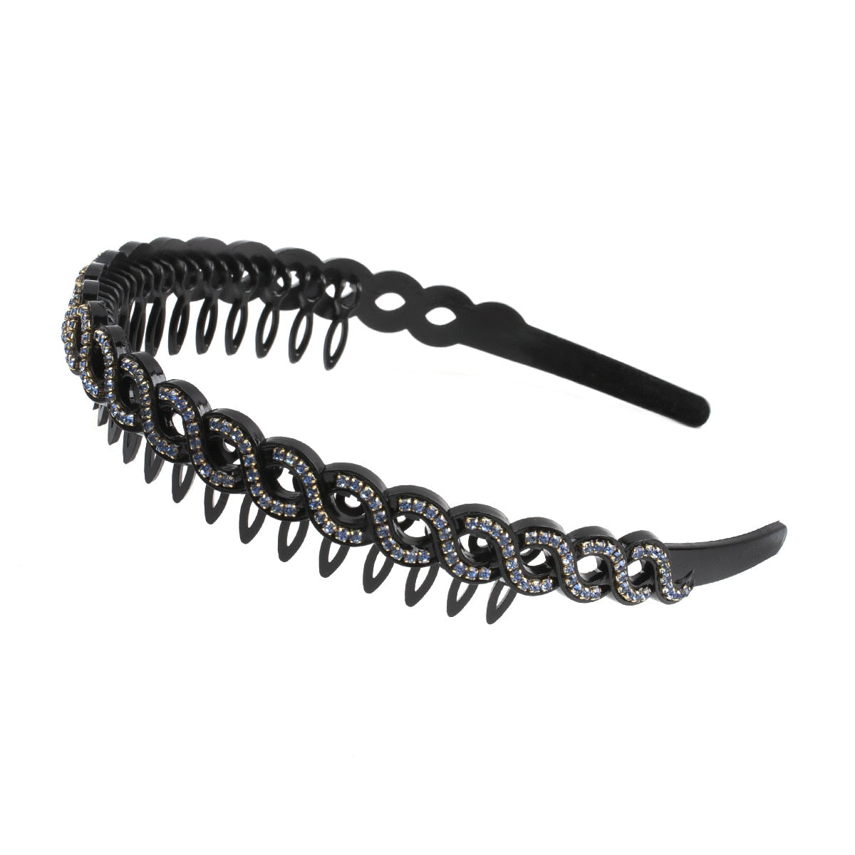 Fashion Pearl Non-Slip Rhinestone Hairbands Elastic Flower Women Hair Hoop Bands Headband Bezel Girls Hair Accessories Headdress - Orchid Unique