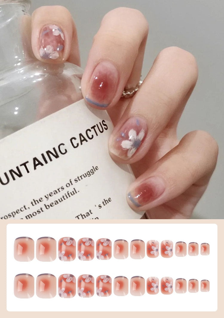 Jelly Press on Fake Nails - Orchid Unique