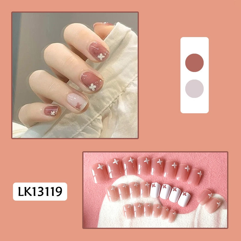 Cute Wearable Press On Nail Art - Orchid Unique