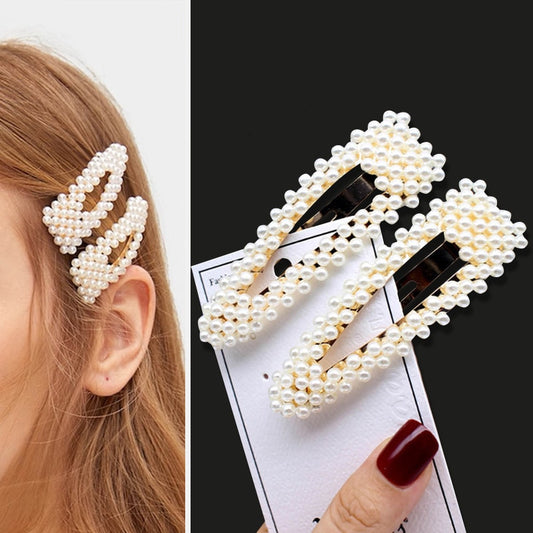 Handmade Pearls Hair Clips - Orchid Unique