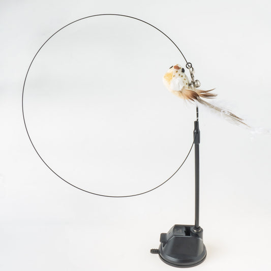 Handsfree Bird/Feather Cat Wand - Orchid Unique