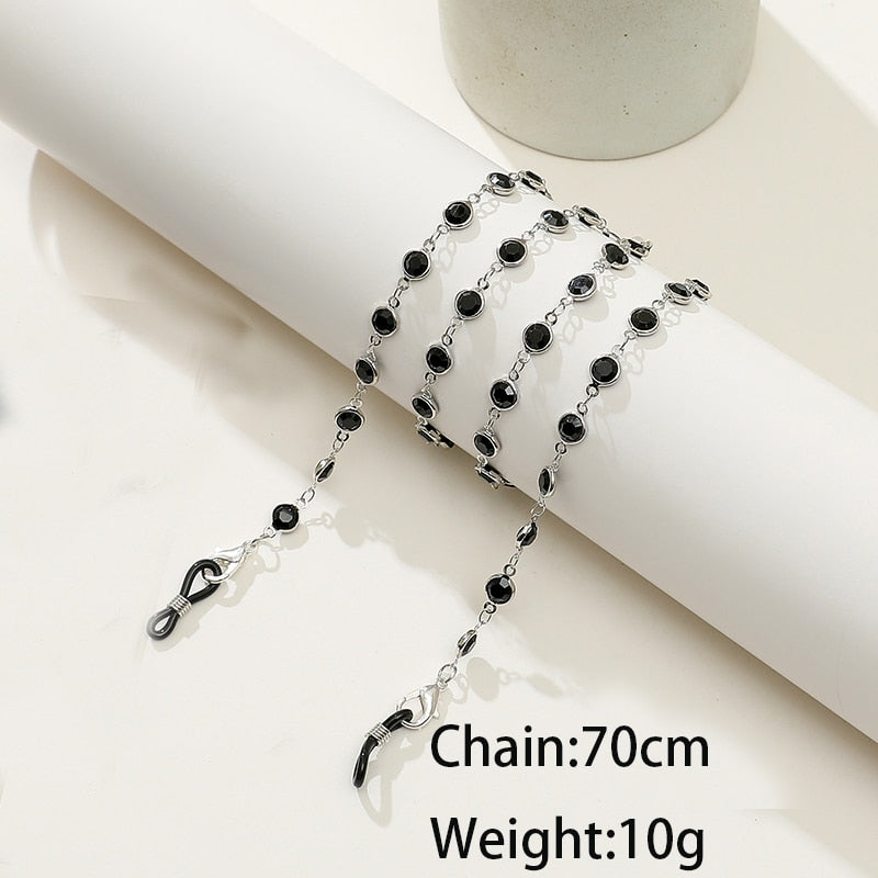 Colorful Crystal Beaded Sunglasses Chains - Orchid Unique