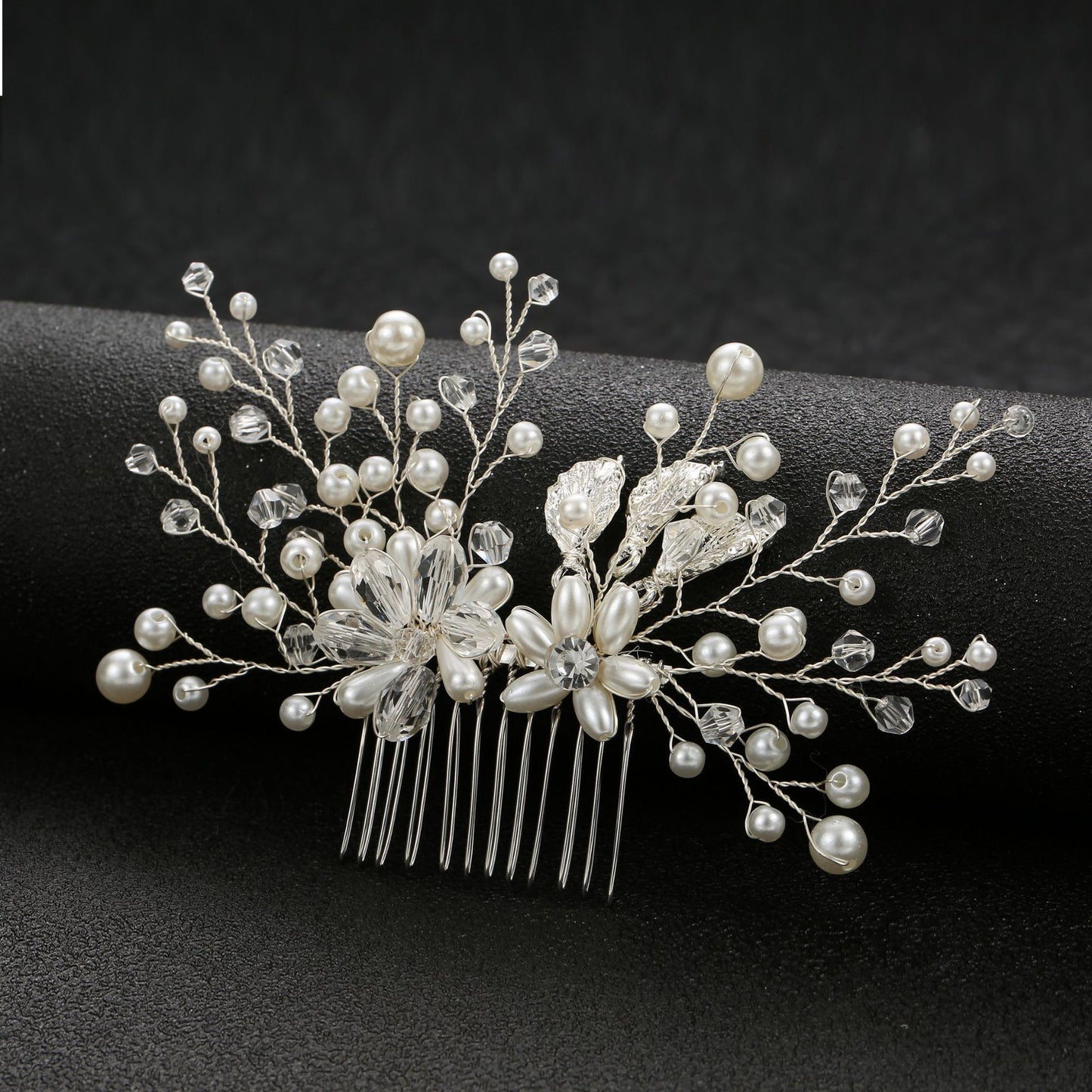 Wedding Hair Comb Pearl Hair Pins and Clips for Women Bride Rhinestone Headdress Bridal Hair Jewelry Accessories Fashion 2023 - Orchid Unique