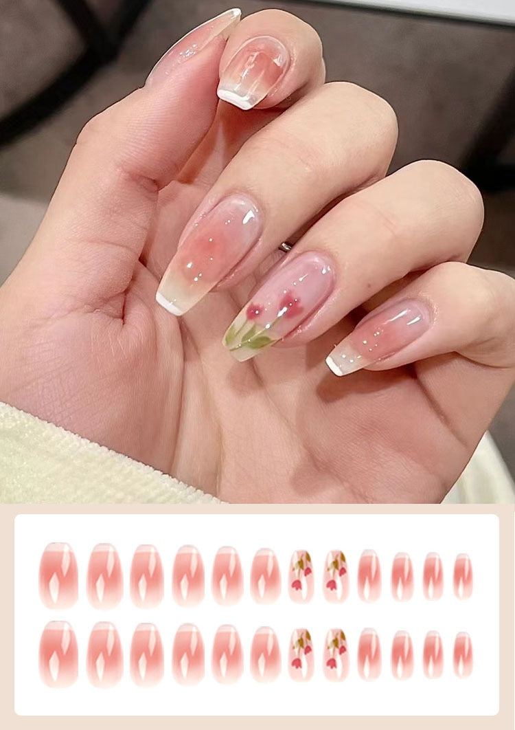 Jelly Press on Fake Nails - Orchid Unique