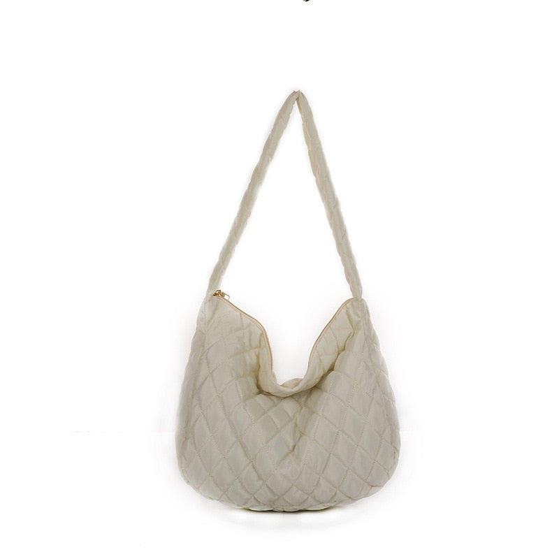 Lattice Pattern Shoulder Bag - Orchid Unique