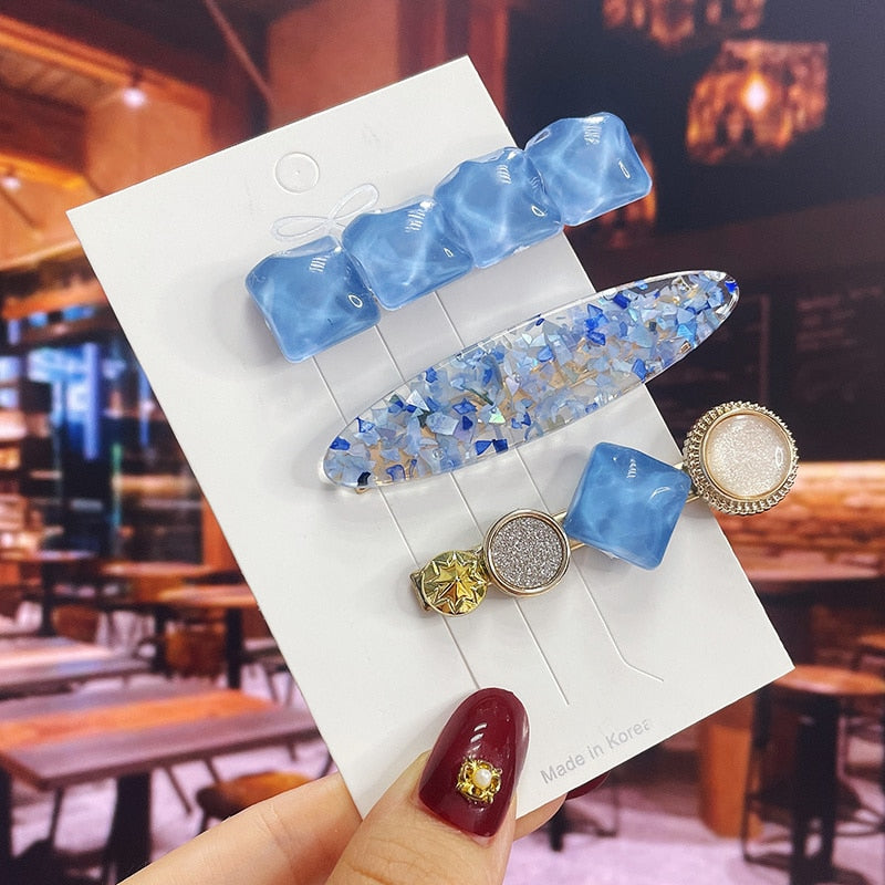 Fashion Pearl Acrylic Hair Clips - Orchid Unique