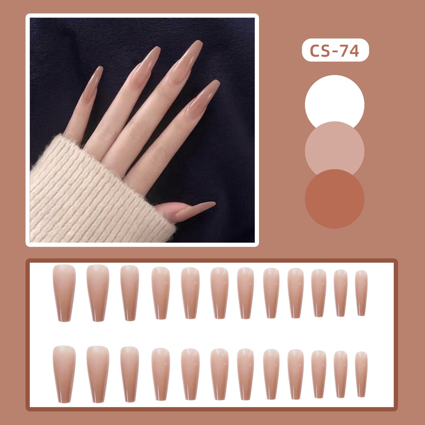 Charming Detachable Finished Fingernails - Orchid Unique